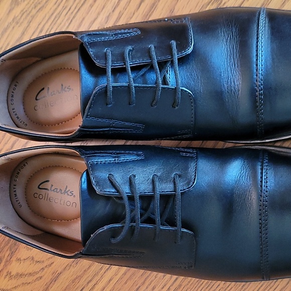 Clarks Ultimate Comfort Tildan Cap Black Leather Shoes Sz.12M main image 8